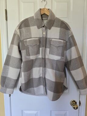 Abercrombie & Fitch Plaid Heavy Shirt Jacket Women's Size Large